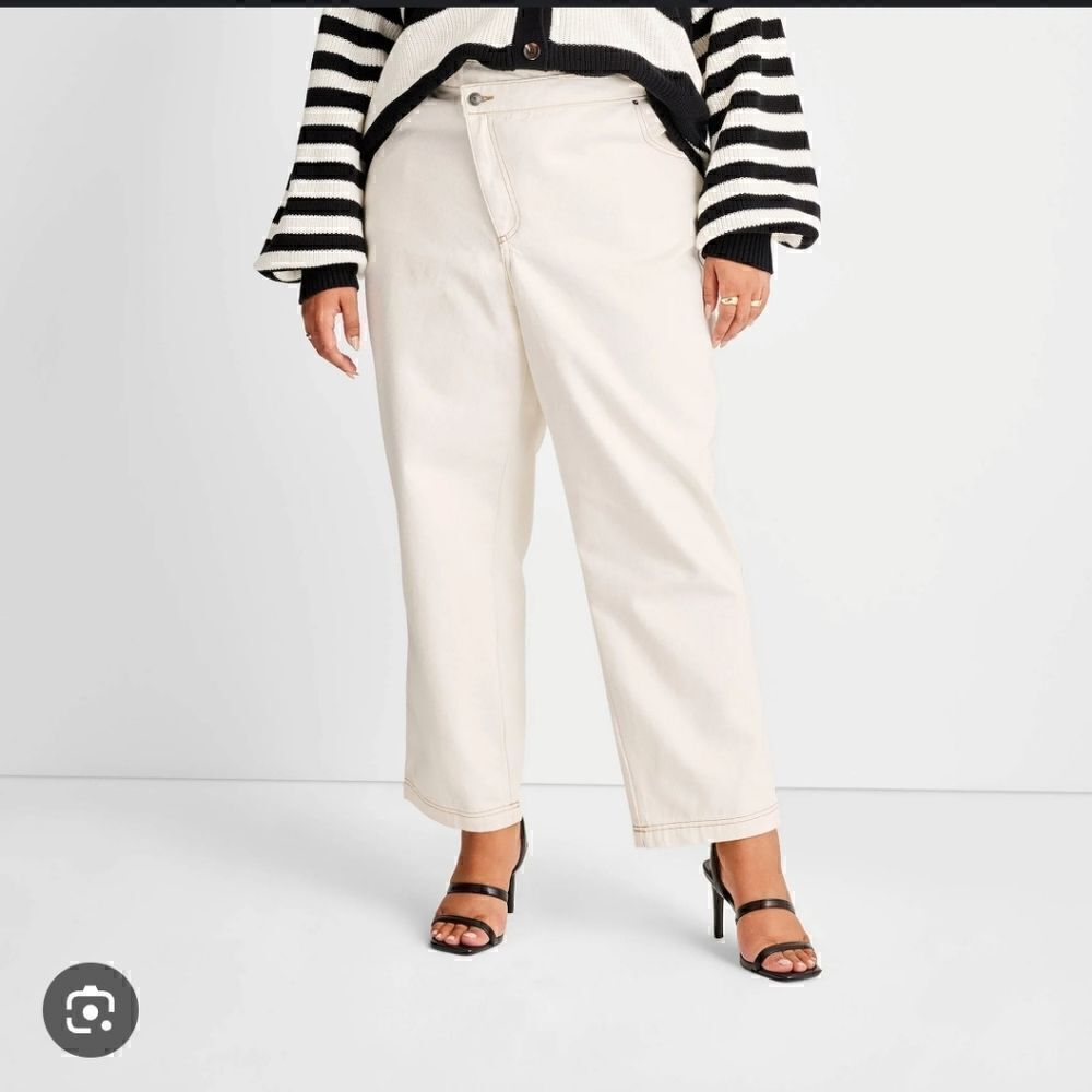 🔥Take 50% OFF-Future Collection Women's High-Rise Overlap Waist StraightSize-12